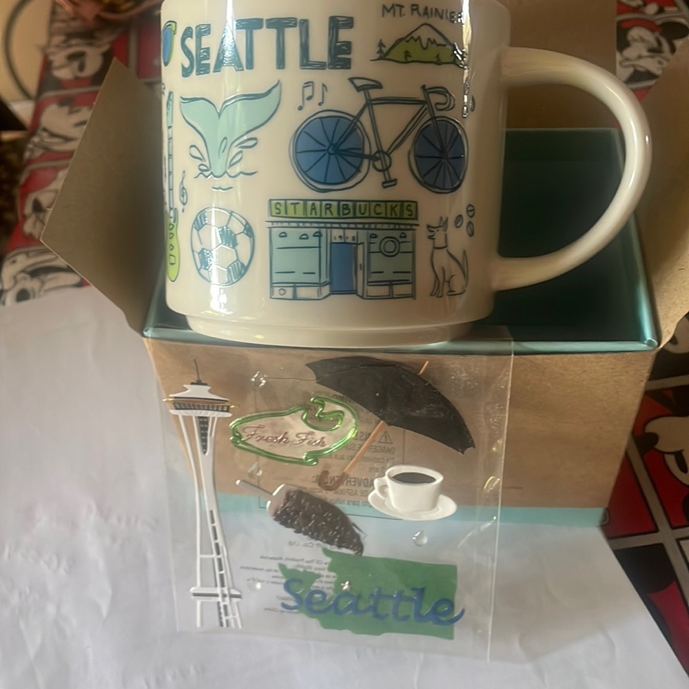 New Starbucks Seattle cup and scrapbook decals